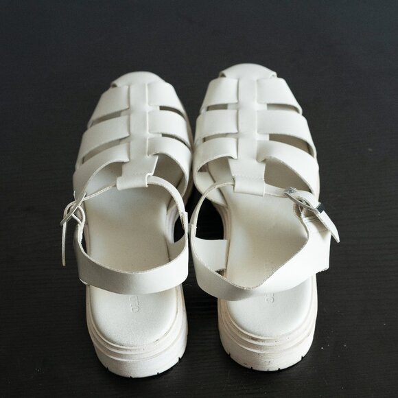 Old Navy Chunky Heel Fisherman Sandals – White | Women’s Size 8 - Picture 5 of 10